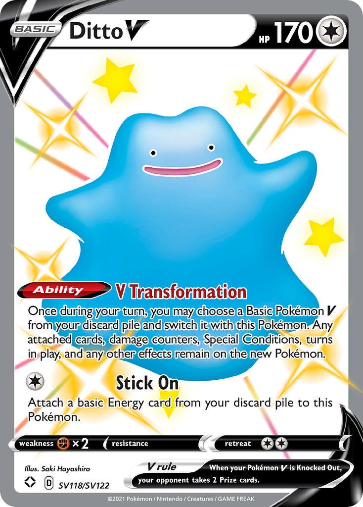 Shining Fates Ditto V Pokémon card